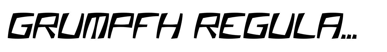 Grumpfh Regular Bold Italic